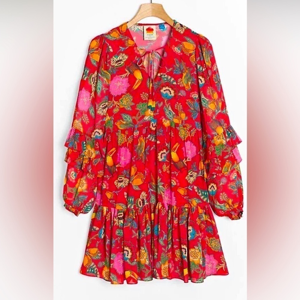 ANTHROPOLOGIE X FARM RIO Jordyn Mini Dress | Size Small